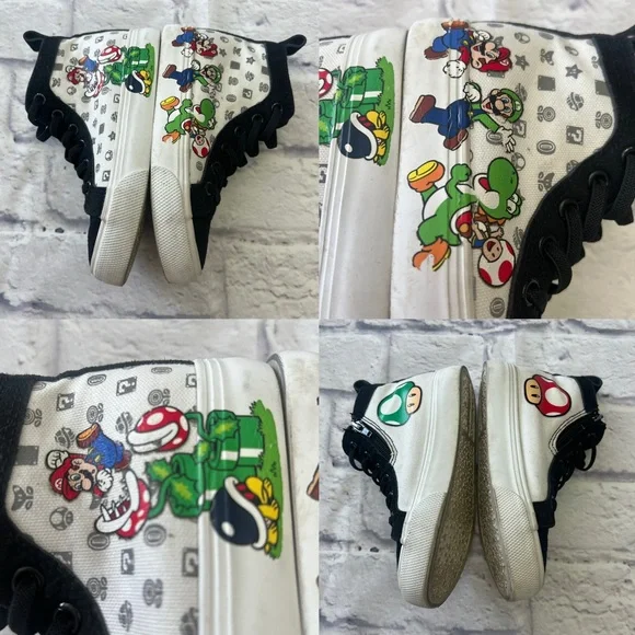 Mario Kart Boys’ High Top Sneakers,‎ Sizes 12 - Picture 15 of 17